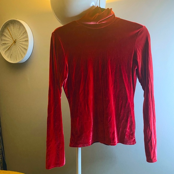 HOT PINK Turtleneck Blouse - Picture 2 of 6